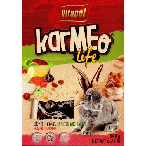 Karmeo Karma uzupełniająca owocowo-warzywna dla chomika królika 340g