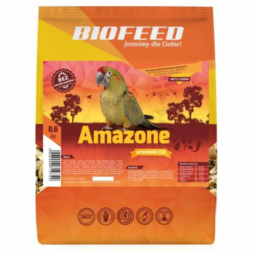 Biofeed Karma dla papug południowoamerykańskich Amazone Premium 0,6kg