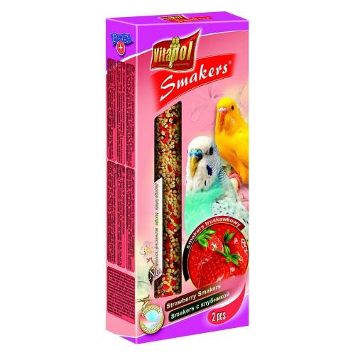 Vitapol Kolba smakers truskawkowy dla papużki falistej 2szt (90g)