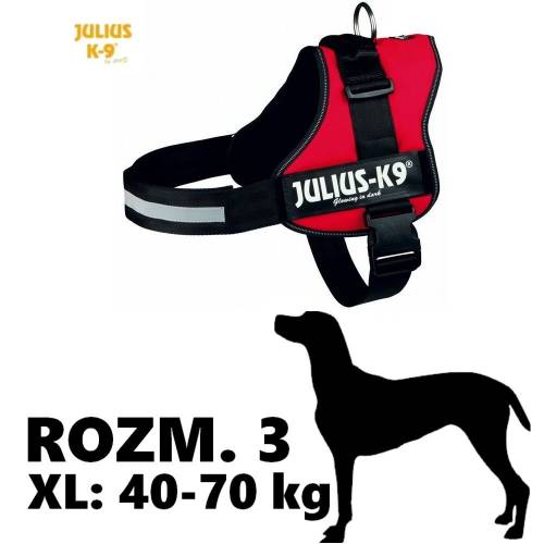 Szelki dla psa Julius-K9 XL do 70kg czerwone