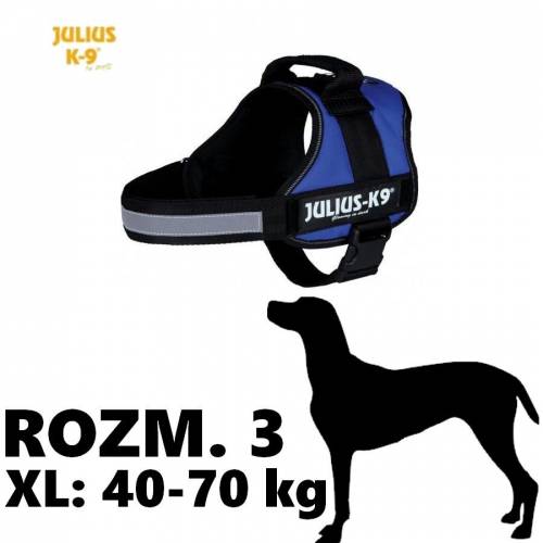 Szelki dla psa Julius-K9 XL do 70kg niebieskie