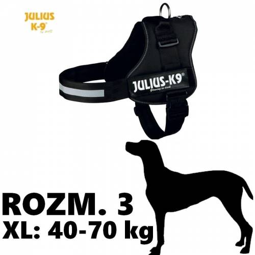 Szelki dla psa Julius-K9 XL do 70kg czarne