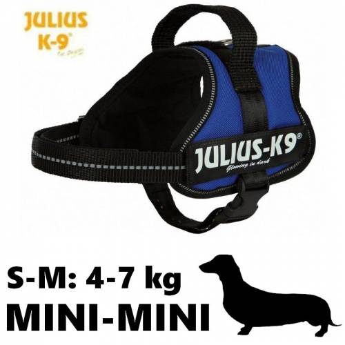 Szelki dla psa Julius-K9 S-M do 7kg niebieskie
