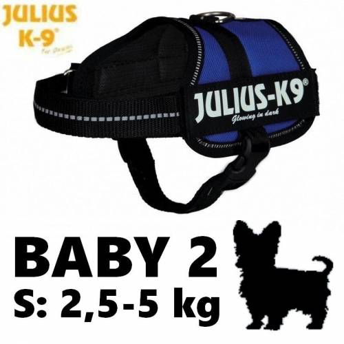 Szelki dla szczeniąt Julius-K9 S do 5kg niebieskie