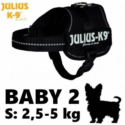 Szelki dla szczeniąt Julius-K9 S do 5kg czarne