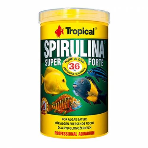 Spirulina Super Forte 36 Pokarm roślinny w płatkach 1000ml Tropical