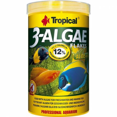 3-Algae Flakes Pokarm w płatkach dla ryb roślinożernych 1000ml Tropical