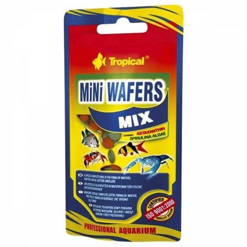 Mini Wafers Mix Pokarm tonący dla ryb dennych i skorupiaków 500g Tropical