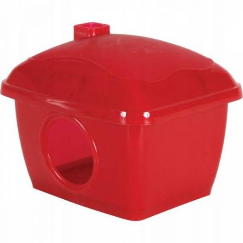 Domek plastikowy dla chomika myszy czerwony 13x11x12 Zolux