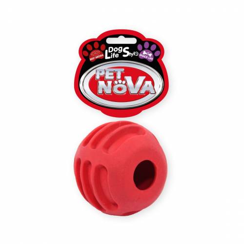 Pet Nova Gryzak piłka na przysmaki o zapachu wołowiny 6cm