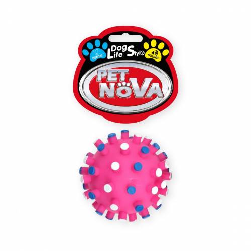 Pet Nova Winylowa piłka jeż z wypustkami 7cm