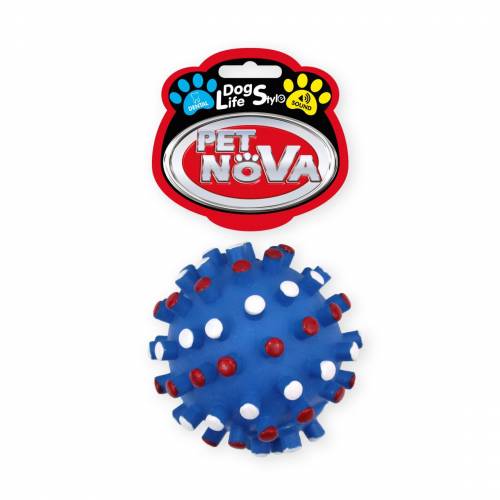 Pet Nova Winylowa piłka jeż z wypustkami 8,5cm