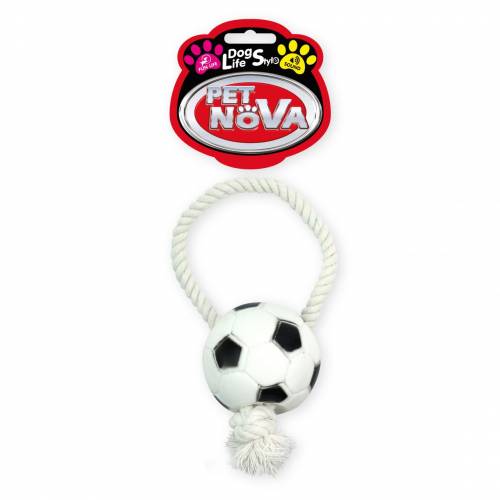 Pet Nova Winylowa piłka futbolowa na sznurze 26cm
