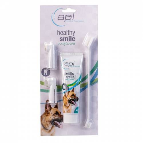 Zestaw do higieny jamy ustnej psa pasta miętowa do zębów i szczoteczki